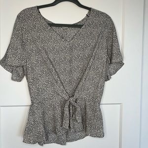 Sienna Sky Flowy Short Sleeve Blouse Top